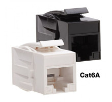 Platinum Tools 770BK-1 Cat6A Keystone Coupler, F to F, Black UTP 1/Bag