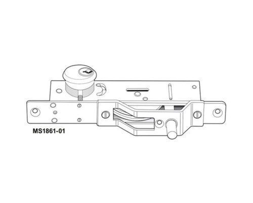 Adams Rite MS1861-01-603-IB Bottom Rail Deadlock with 2-1/4