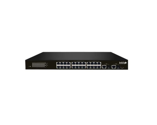 InVid VIS-LRPOE24-2A 24-Port PoE Switch with 2x Gigabit Combo Port