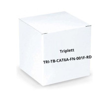 Triplett TRI-TB-CAT6A-FN-001F-RD Professional Grade, High Performance, Certified 10Gbps CAT6A S/STP 26AWG Ethernet Patch Cables, 1', Red, 25 Per Pack