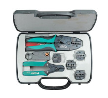 Eclipse Tools 500-001 Coax Crimping Tool Kit w/Crimp Frame, 5 Dies, Rotary Stripper