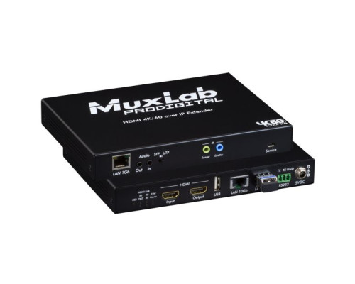 MuxLab 500766-FIBER HDMI 4K/60 KVM over IP Transceiver 10Gb, Fiber