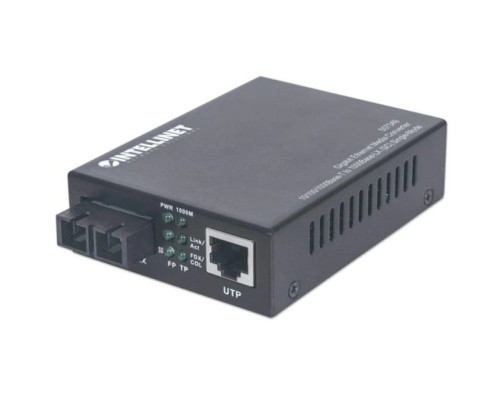 Intellinet 507349 IMC-SMSCG20KM Gigabit Ethernet Single-Mode Media Converter 10/100/1000Base-T to 1000Base-LX (SC)