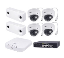 Vivotek CCS-2D-4FD 2 X 2MP Indoor People Counting Cameras, 4 X 2MP Outdoor Dome Cameras, 8 Channel NVR, 2TB and 8 Port PoE Switch