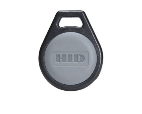 HID 5266PNNN Seos 8K Key Fob, SIO Programmed, No External ID Number, Black with Front HID Logo and Back Seos Logo