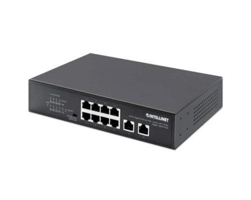 Intellinet 561402 IPS-08G02-120W 8-Port Gigabit Ethernet PoE+ Switch with 2 RJ45 Gigabit Uplink Ports