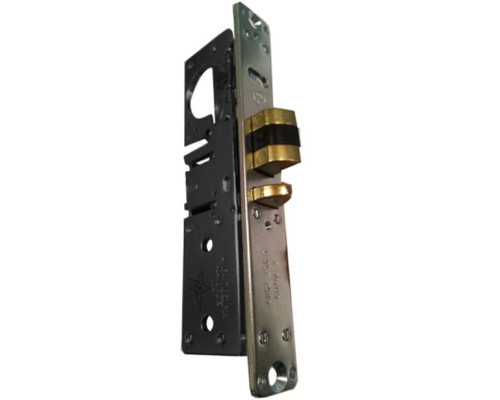 Adams Rite 4510-16-201-335 Standard Deadlatch with Flat Faceplate in Black Anodized