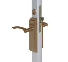 Adams Rite 2190-322-102-10B Dual Force Lock with Radius Strike, Exterior Trim Set and 1-1/8