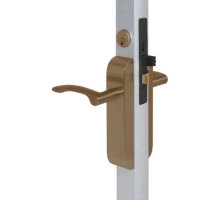 Adams Rite 2190-313-1MN-10B Dual Force Lock with Standard Flat Strike, Exterior Trim Set and 1-1/8