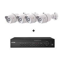 Avycon AVK-HN41B4-2T 4 Channel NVR, 2TB with 4 x 4MP H.265 Outdoor Bullet Cameras