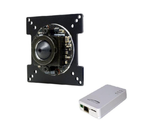 Speco O2iBD3 2 Megapixel Indoor IP Mini Board Camera, 2.9mm Fixed Lens and 3.6mm Pinhole Lens, Black Housing