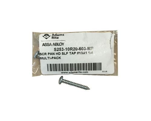 Adams Rite S253-10R20-603-MP Pan Head Self Tapping Screw #10 x 1-1/4, Multi-Pack