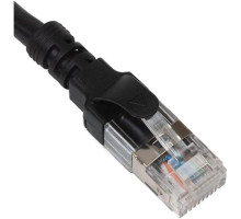 ICC ICPCSX01BK Patch Cord, CAT6A, U/FTP, 1 Feet, 10 Pack, Black