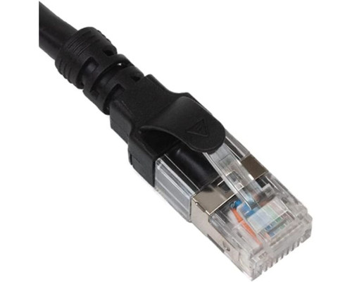 ICC ICPCSX01BK Patch Cord, CAT6A, U/FTP, 1 Feet, 10 Pack, Black