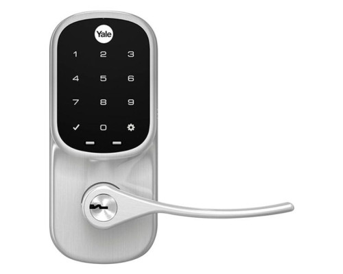 Yale YRL226-CBA-619 Assure Smart Touchscreen Lock and Lever with Wi-Fi and Bluetooth, Satin Nickel