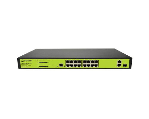 Syncom CMA-FG18P-300 16 Port Fast Ethernet PoE Switch with 1 Gigabit SFP Port & 1 Gigabit RJ45 Port