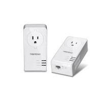 TRENDnet TPL-423E2K Powerline 1300 AV2 Adapter with Built-in Outlet