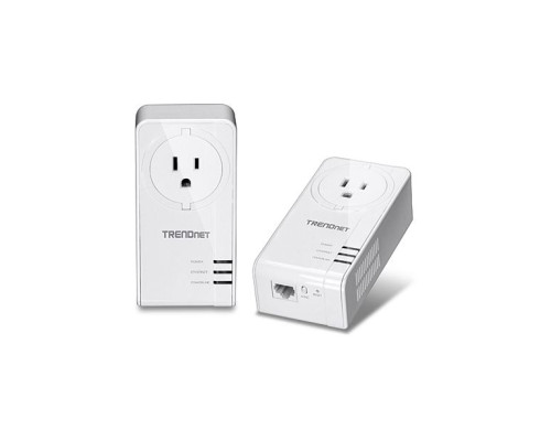 TRENDnet TPL-423E2K Powerline 1300 AV2 Adapter with Built-in Outlet