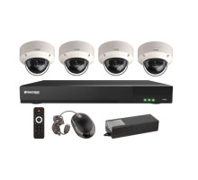 Vitek VT-TH5KT810TD-2 8 Channel 5-IN-1 (TVI/AHD/CVI/CVBS) DVR, 10TB with 4 x 5 Megapixel Vandal Dome Cameras, 2.8mm Lens