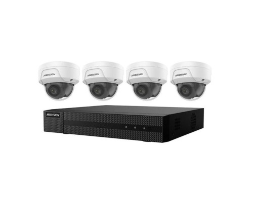 Hikvision EKI-K41D44 4-Channel 4K NVR 1TB with 4 x 4MP Outdoor Dome Cameras, 2.8mm Lens