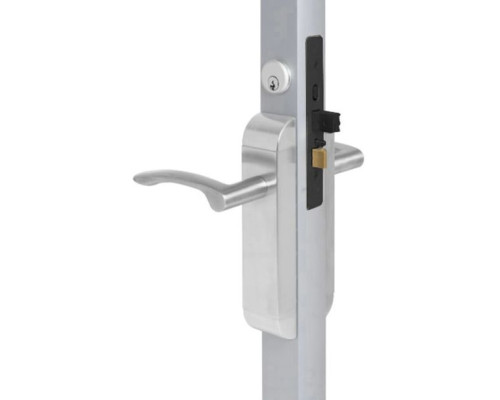 Adams Rite 2190-323-1ME-32D Dual Force Lock with Radius Strike, Exterior Trim Set and 1-1/8