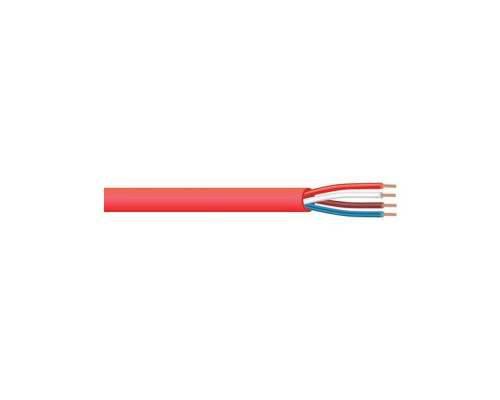 West Penn 60164BRD0500 4 Conductor 16 AWG Unshielded Plenum Fire Alarm Cable, 500', Red