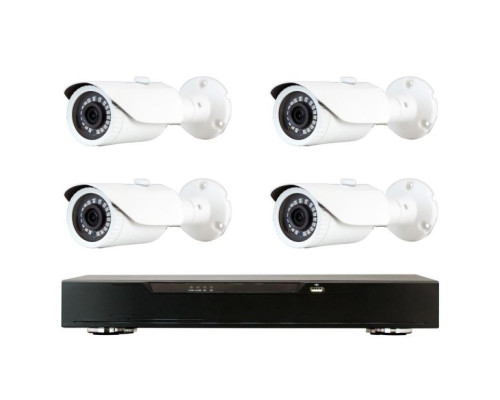 ViewZ VZ-HD4FB 8 Channel DVR, 1TB with 4 X Outdoor IR AHD/TVI/CVI/Analog Bullet Cameras, 3.6mm Fixed Lens