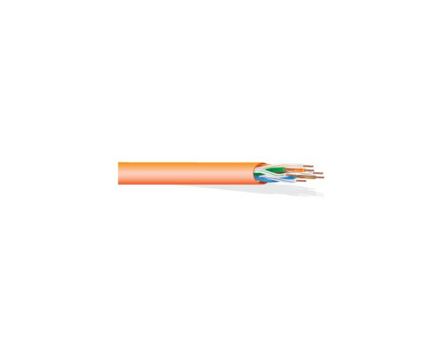 West Penn 254245EZBK1000 8 Conductor, 24 AWG Solid Unshielded CAT 5E Plenum Cable, 1000', Black