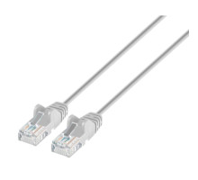 Intellinet 744027 Cat6a U/UTP Slim Network Patch Cable, 7 Feet, Gray