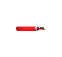 West Penn 60975BRD1000 2C 18G Solid Shielded Fire Alarm Cable, Red, 1000'