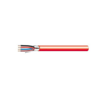 West Penn 60977BRD1000 4C 18G Solid Shielded Fire Alarm Cable, Red, 1000'