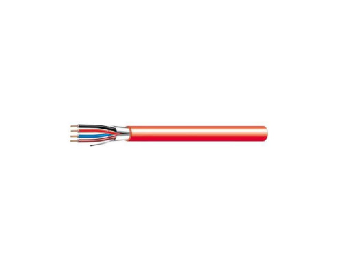 West Penn 60977BRD1000 4C 18G Solid Shielded Fire Alarm Cable, Red, 1000'