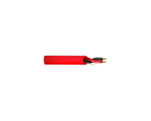 West Penn 60980BRD0500 1P 18G Solid Unshielded Fire Alarm Cable, Red, 500'