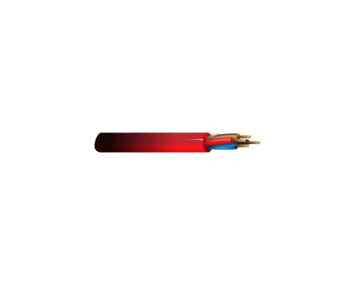 West Penn 60982BRD0500 4 Conductor 18 AWG Solid Unshielded FPLP Cable, 500', Red