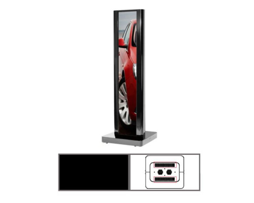 Peerless-AV KIP586-2LG-DISP Two-Sided Ultra Stretch Portrait Kiosk for the LG Ultra Stretch Signage 86BH5C Displays