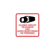 Maxwell DTV-205 CCTV and Audio Monitoring Decal