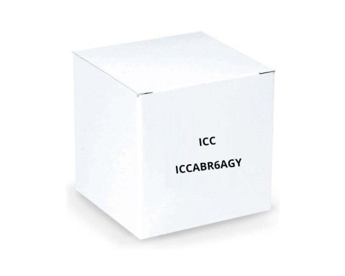 ICC ICCABR6AGY 650MHz CAT6A Bulk Cable with 23 AWG UTP Solid Wires, CMR Jacket in a Pull Box, 1000', Gray