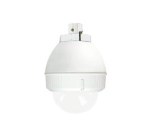 Sony UNI-INL7C2 Indoor, 7-inch pendant mount housing, for SNC-RH124, RS44N, RS46N, RX-Series, and RZ25N. AC 24V input. Clear lower dome.