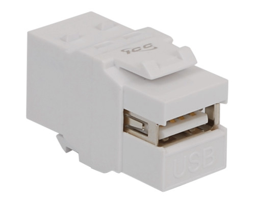 ICC IC107UABWH USB A-to-B Female Module, White