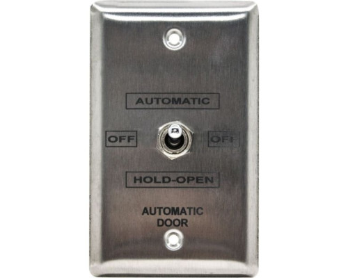 Camden Door Controls CM-190-31F Mini Aluminum Faceplate Three Position Toggle Switch, 'On', 'Off' and 'Hold Open' in French