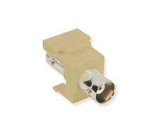 ICC IC107BNCIV Nickel Plated BNC Coupler Module, 75 Ohm, Ivory