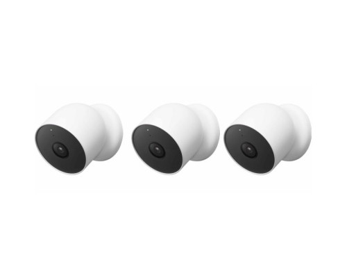 Google GA02077-US Nest Cam Outdoor Camera, Battery, 3 Pack