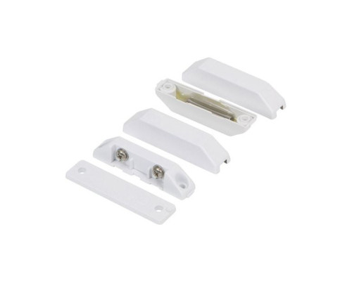 Nascom N285TWGSW-ST Surface Mount Terminal Switch / Magnet Set, Low Profile, Beveled Cover Spacers, Snow White