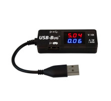 Triplett USB-BUG Dual-output, Inline USB-A Tester with Data Masking Charging Port