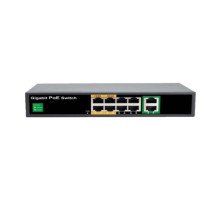 InVid VIS-GIGPOE8-2 8 Ports Gigabit PoE Ethernet Switch