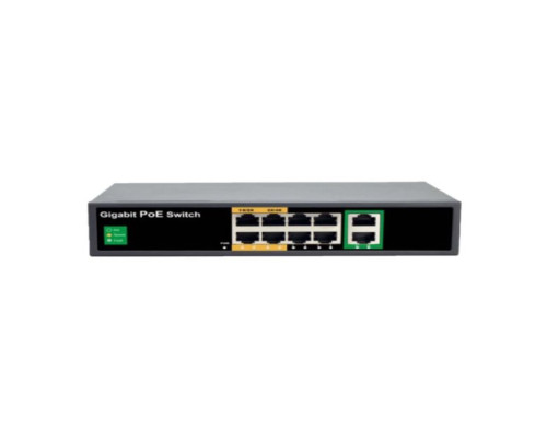 InVid VIS-GIGPOE8-2 8 Ports Gigabit PoE Ethernet Switch