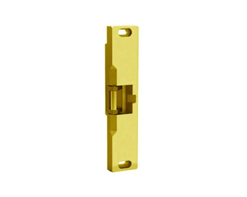 Folger Adam 310-4S-12D-605-LCBMA Fail Secure Fire Rated Electric Strike with Latchbolt & Locking Cam Monitor with Auxiliary Switch in Bright Brass