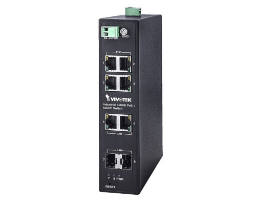 Vivotek AW-IHT-0800 Industrial Unmanaged 4xGE PoE + 2xGE UTP +2xGE SFP Switch