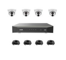 InVid VIS-4KIT-2 4 Camera, 4 Megapixel IP Plug & Play Kit, No Drive