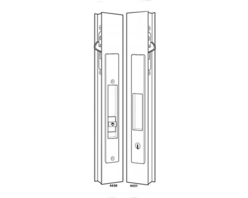 Adams Rite 4431-09S-05-IB Radius Flush Locksets for Sliding Doors with Cylinder Including Deadlock